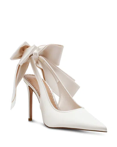 Steve Madden Teacup Slingback Pointed Toe Pump In White