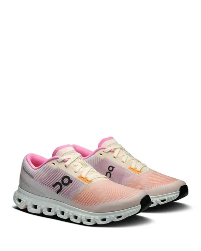 On Vibrant Gradient Sneakers With Cushied Sole In Pink