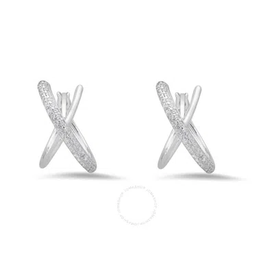 Kylie Harper Sterling Silver Cz Hummingbird Stud Earrings