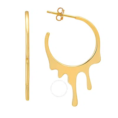 Kylie Harper 14k Gold Over Silver 'melting Gold' Statement Hoop Earrings