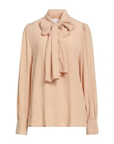 Merci Italia Woman Shirt Sand Size L Acetate, Silk