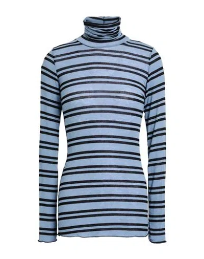 Croche Crochè Woman T-shirt Sky Blue Size M Viscose, Polyamide, Elastane, Cashmere