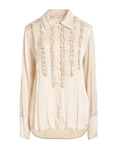 Mason's Woman Shirt Beige Size 8 Viscose