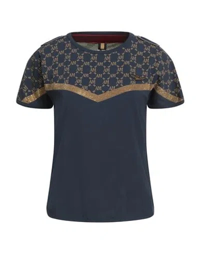 Aeronautica Militare Woman T-shirt Navy Size Xs Cotton, Elastane