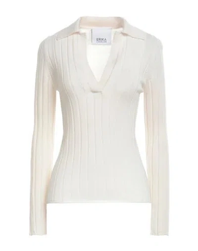 Erika Cavallini Woman Sweater Off White Size L Virgin Wool