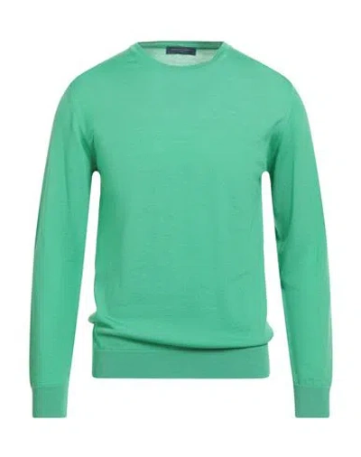 Daniele Fiesoli Man Sweater Emerald Green Size L Merino Wool