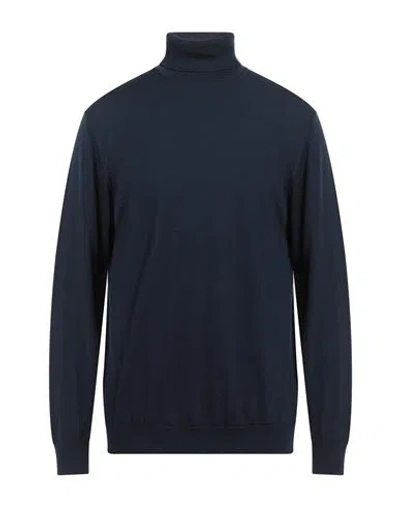 Daniele Fiesoli Man Turtleneck Midnight Blue Size Xxl Merino Wool
