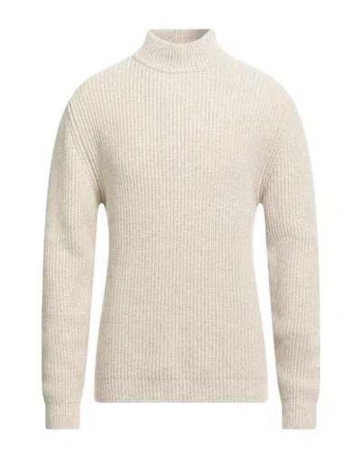 Daniele Fiesoli Man Turtleneck Beige Size L Merino Wool, Polyamide