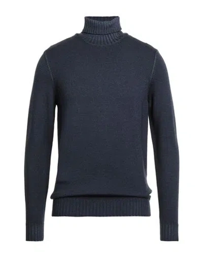 Moorer Man Turtleneck Midnight Blue Size 46 Virgin Wool