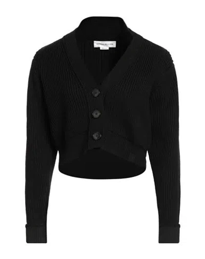Victoria Beckham Woman Cardigan Black Size S Virgin Wool, Polypropylene