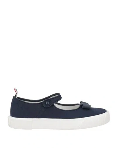 Thom Browne Woman Ballet Flats Midnight Blue Size 8 Textile Fibers