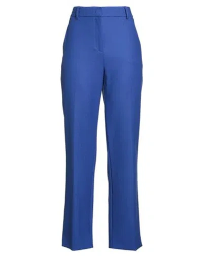Alberta Ferretti Woman Pants Blue Size 10 Virgin Wool, Elastane