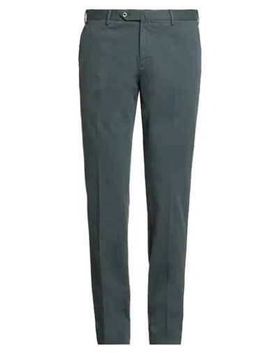 Pt Torino Man Pants Dark Green Size 34 Cotton, Elastane