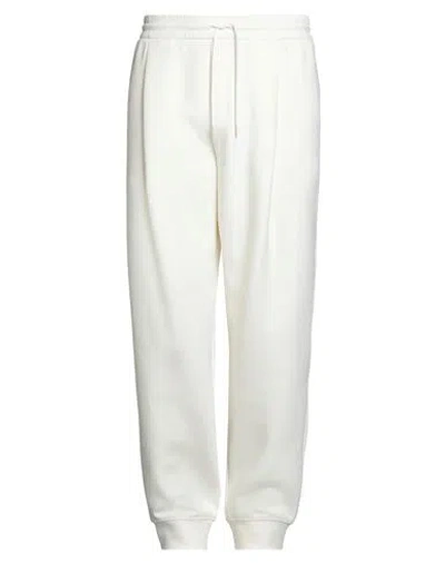 Emporio Armani Man Pants White Size Xl Viscose, Polyester, Elastane