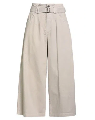 Emma & Gaia Woman Pants Taupe Size 6 Cotton, Elastane