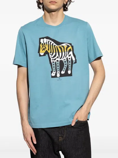 Ps By Paul Smith Zebra Cutout-print T-shirt