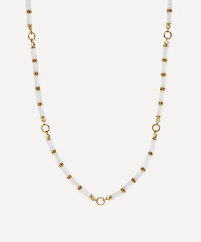 Laura Vann 18ct Gold-plated Column Mother Of Pearl Bead Necklace
