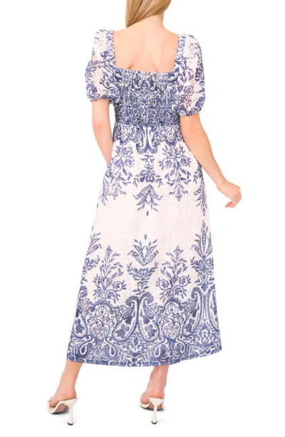 Ted Baker Print Eyelet Puff Sleeve Midi Dress