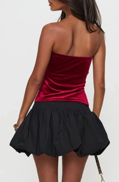 Princess Polly Marentino Bubble Hem Cotton Miniskirt