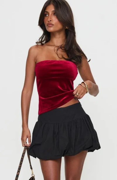 Princess Polly Marentino Bubble Hem Cotton Miniskirt