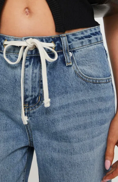 Princess Polly Mellowed Out Drawstring Low Rise Wide Leg Jeans