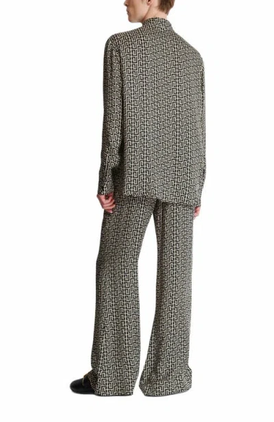 Balmain Pb Labyrinthe Monogram Long-sleeved Shirt