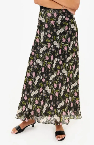 Cami Nyc Jayna Mid Rise Metallic Chiffon Skirt