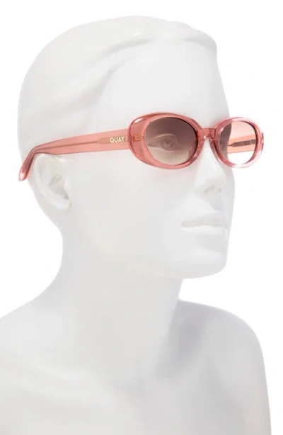 Quay Felt Cute 52mm Gradient Small Oval Sunglasses