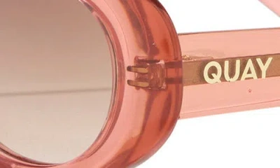 Quay Felt Cute 52mm Gradient Small Oval Sunglasses