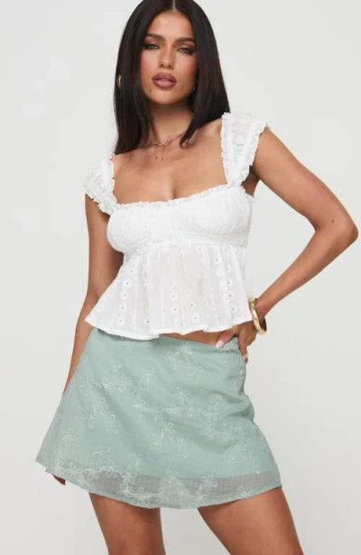 Princess Polly All My Friends Embroidered Miniskirt