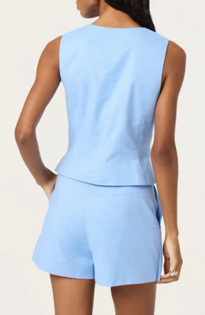 Astr The Label Bow Front Cotton & Linen Vest