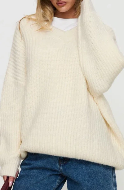 Princess Polly Have It All Oversize V-neck Sweater