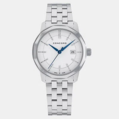 Pre-owned Concord Silver Stainless Steel Bennington 0320403 Quartz Women's Wristwatch 31 Mm