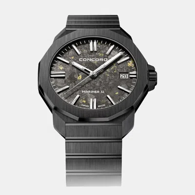Pre-owned Concord Black Stainless Steel Mariner 0320564 Quartz Men's Wristwatch 42 Mm