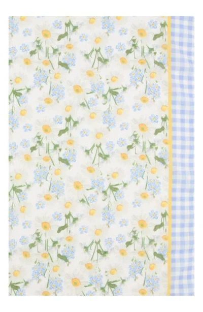 Viens Avec Moi Picnic Flowers Mini Silk Scarf