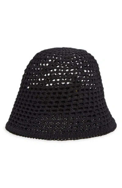 Lele Sadoughi Open Weave Bucket Hat