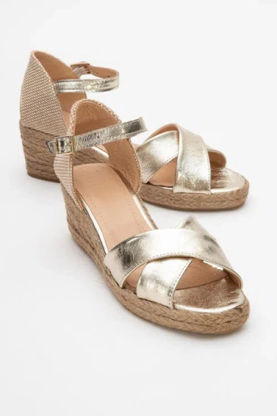Forever & Always Shoes Miria Leather Platform Espadrille
