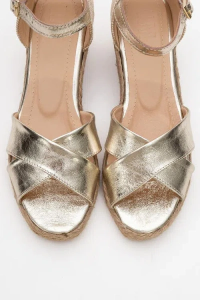 Forever & Always Shoes Miria Leather Platform Espadrille