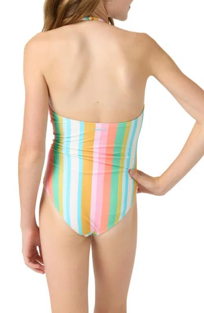 O'neill Kids' Low Tide Cinched Cutout One-piece Swimsuit