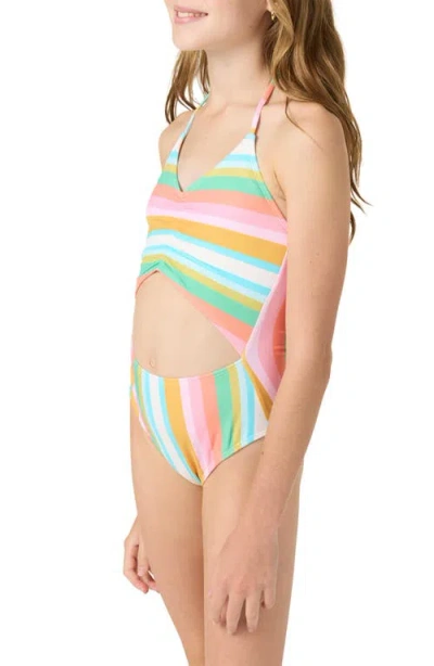 O'neill Kids' Low Tide Cinched Cutout One-piece Swimsuit