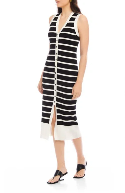 Fifteen Twenty Jenna Stripe Sleeveless Sweater Dress