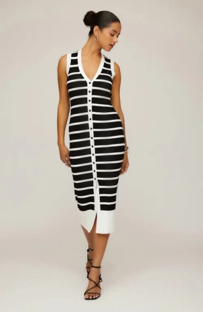 Fifteen Twenty Jenna Stripe Sleeveless Sweater Dress