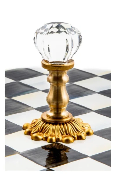 Mackenzie-childs Mackenzie Childs Courtly Check Enameled Steel Cheese Course