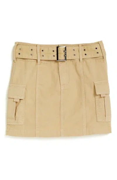 Tractr Belted Cotton Cargo Skirt