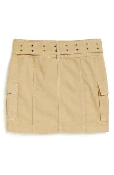 Tractr Belted Cotton Cargo Skirt