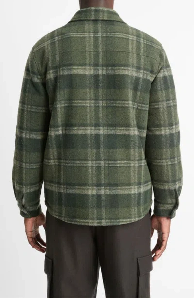 Vince Plaid Fleece Lined Shirt Jacket
