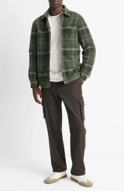 Vince Plaid Fleece Lined Shirt Jacket