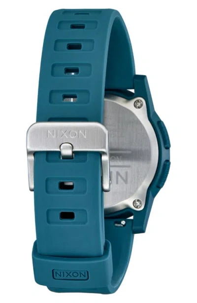 Nixon Disk Chronograph Rubber Strap Watch, 39mm In Blue