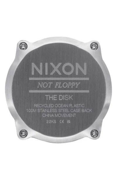 Nixon Disk Chronograph Rubber Strap Watch, 39mm In Blue