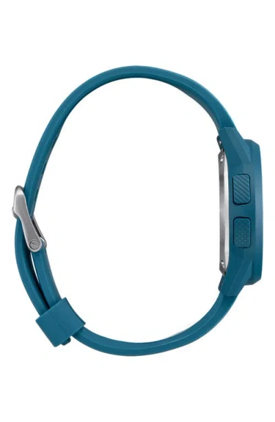 Nixon Disk Chronograph Rubber Strap Watch, 39mm In Blue